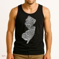 Faded White New Jersey State Tank Top thumb 3