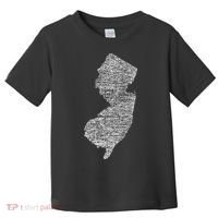 Faded White New Jersey State Toddler T-Shirt thumb 0