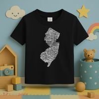 Faded White New Jersey State Toddler T-Shirt thumb 3