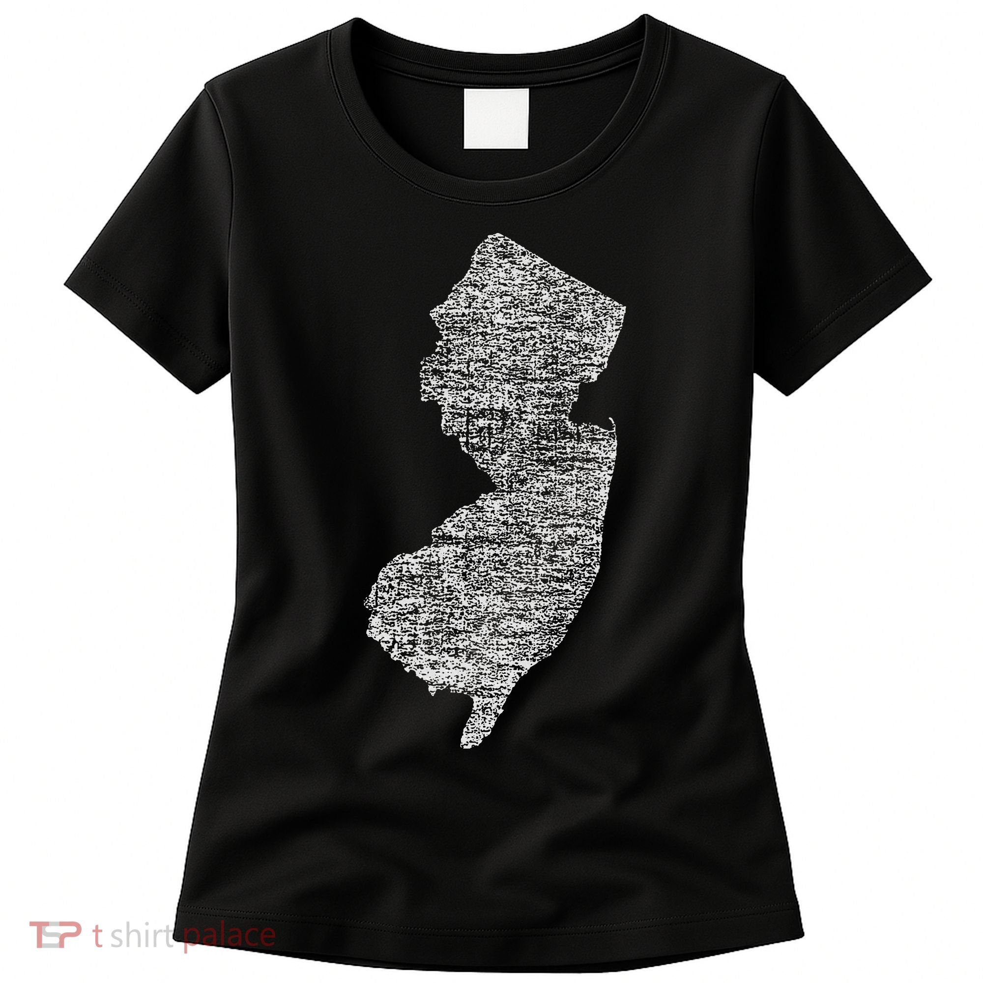 Faded White New Jersey State Women's T-Shirt