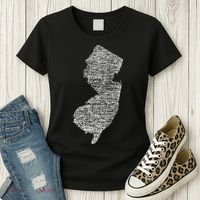 Faded White New Jersey State Women's T-Shirt thumb 3
