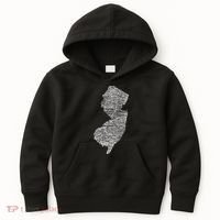 Faded White New Jersey State Kids Hoodie thumb 0