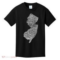 Faded White New Jersey State Kids T-Shirt thumb 0