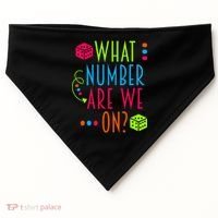 Funny What Number Are We On Bunco Dice Game Night Player USA-Made Doggie Bandana thumb 0