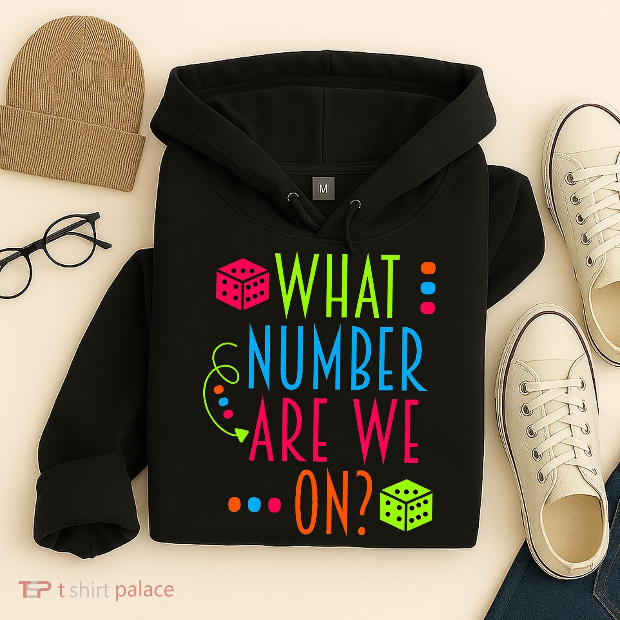 Funny What Number Are We On Bunco Dice Game Night Player Hoodie