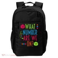 Funny What Number Are We On Bunco Dice Game Night Player Backpack thumb 0