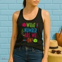 Funny What Number Are We On Bunco Dice Game Night Player Women's Tank Top thumb 2