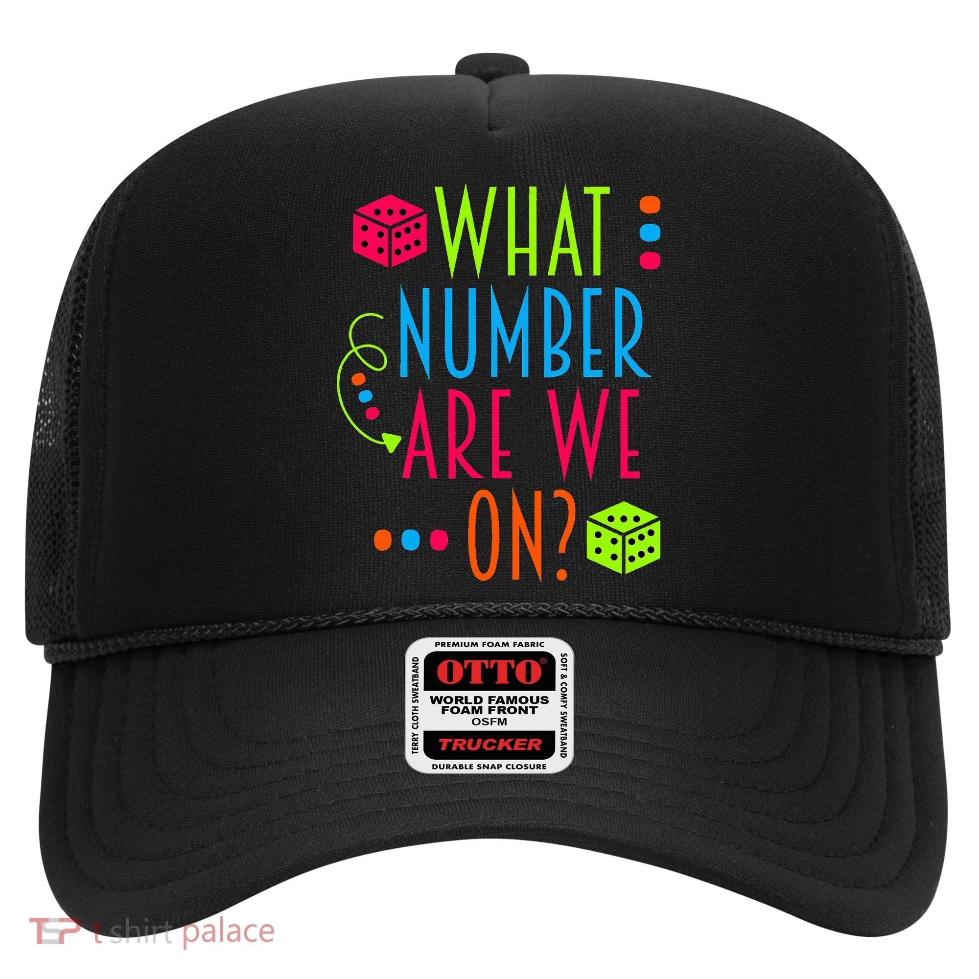 Funny What Number Are We On Bunco Dice Game Night Player Hat