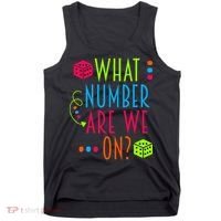Funny What Number Are We On Bunco Dice Game Night Player Tank Top thumb 0