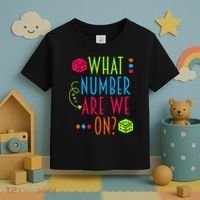 Funny What Number Are We On Bunco Dice Game Night Player Toddler T-Shirt thumb 3