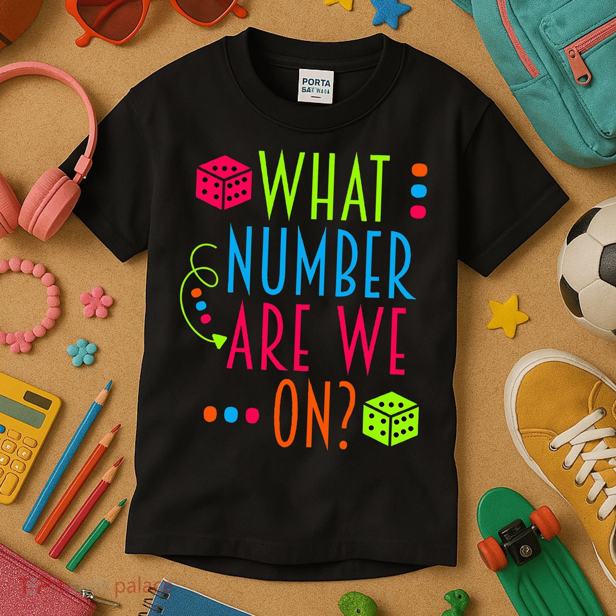 Funny What Number Are We On Bunco Dice Game Night Player Kids T-Shirt