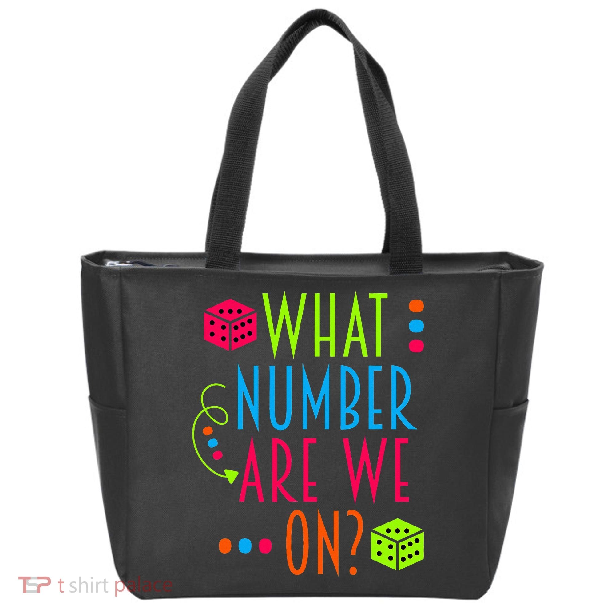 Funny What Number Are We On Bunco Dice Game Night Player Tote Bag