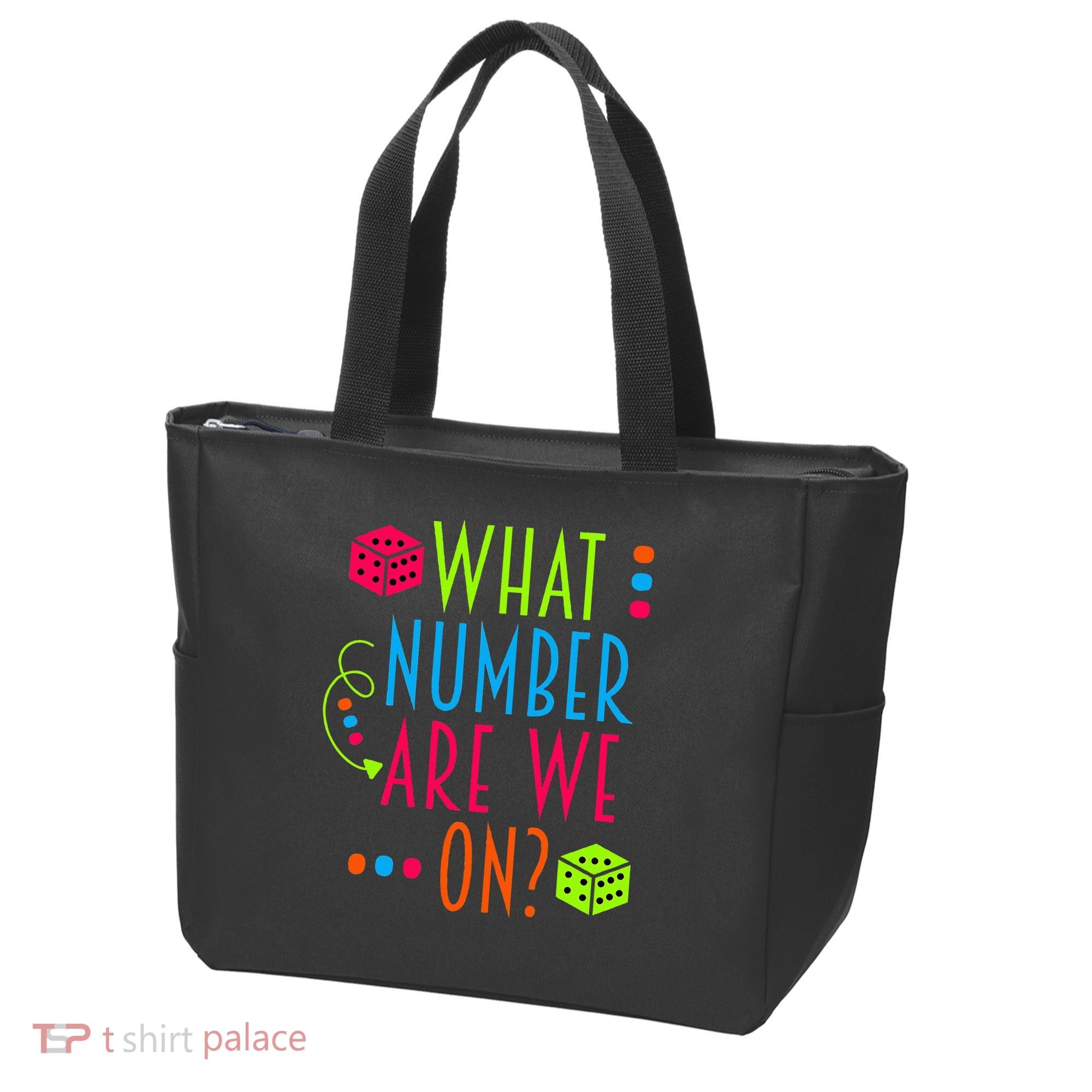Funny What Number Are We On Bunco Dice Game Night Player Tote Bag