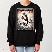Flight Was Never An Option Funny Peguin Meme Women's Sweatshirt thumb 0
