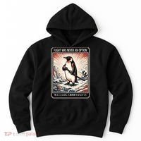 Flight Was Never An Option Funny Peguin Meme Hoodie thumb 0