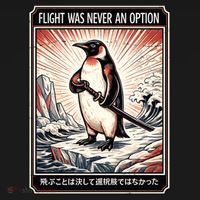 Flight Was Never An Option Funny Peguin Meme Hoodie thumb 2