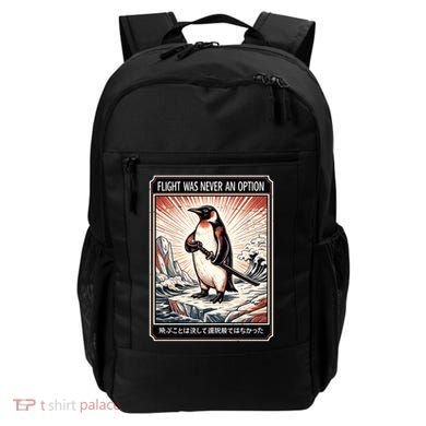 Flight Was Never An Option Funny Peguin Meme Backpack