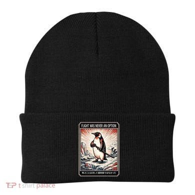 Flight Was Never An Option Funny Peguin Meme Beanie