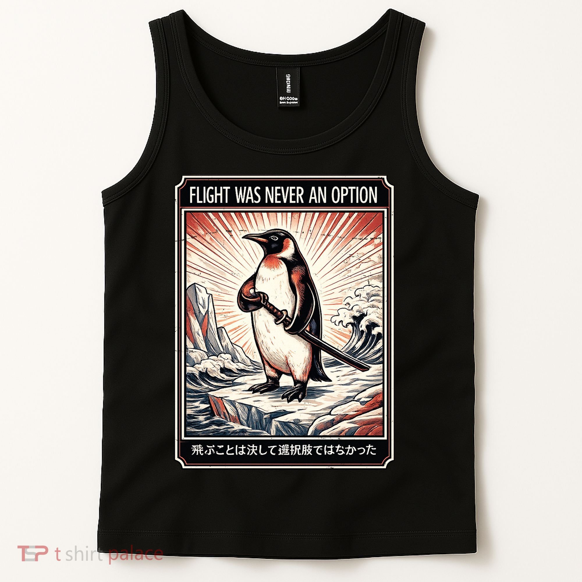 Flight Was Never An Option Funny Peguin Meme Tank Top