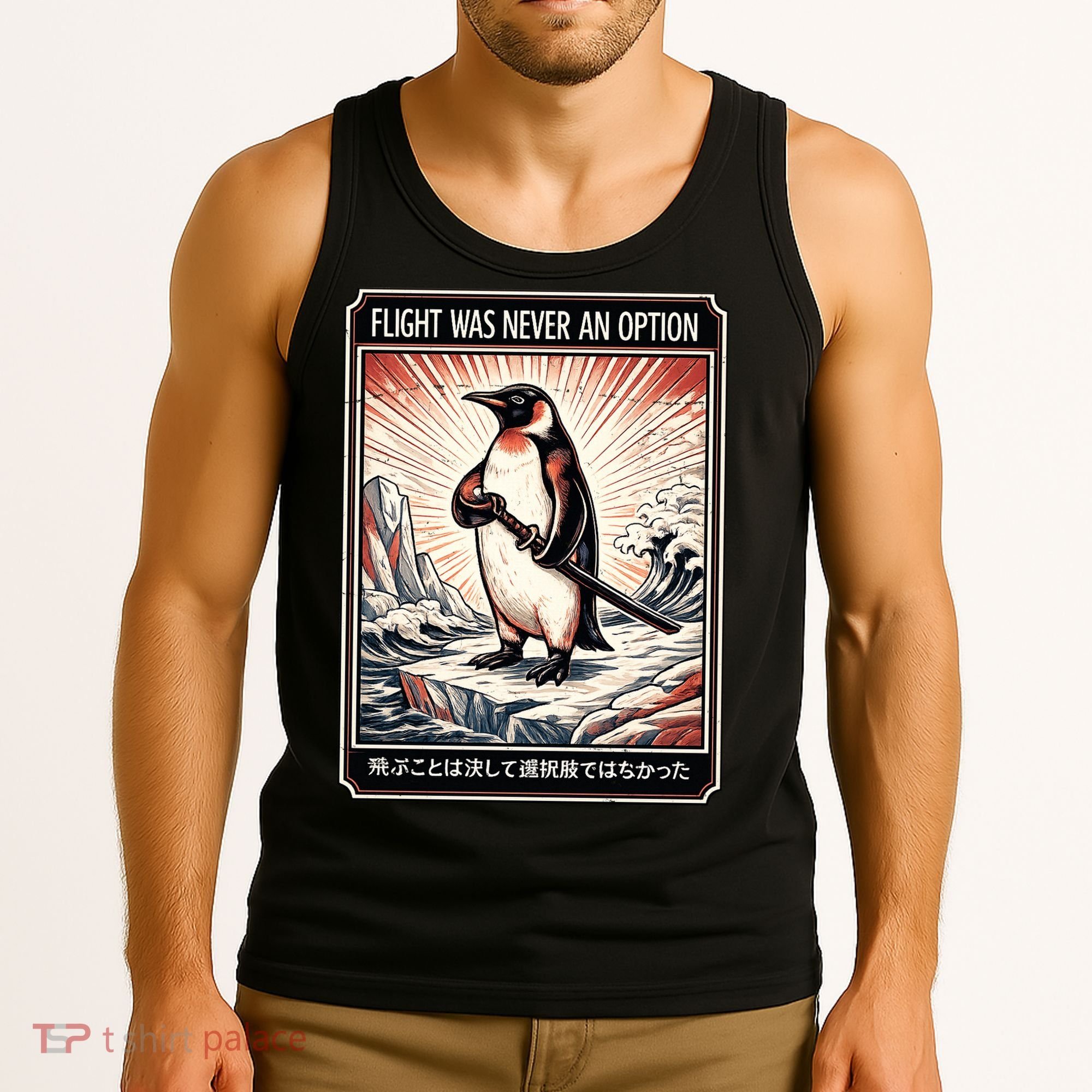 Flight Was Never An Option Funny Peguin Meme Tank Top