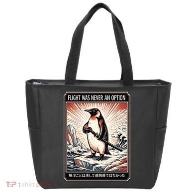 Flight Was Never An Option Funny Peguin Meme Tote Bag
