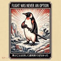 Flight Was Never An Option Funny Peguin Meme T-Shirt thumb 2
