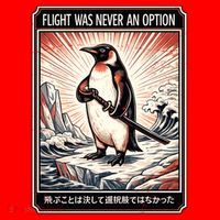 Flight Was Never An Option Funny Peguin Meme Santa Hat thumb 1
