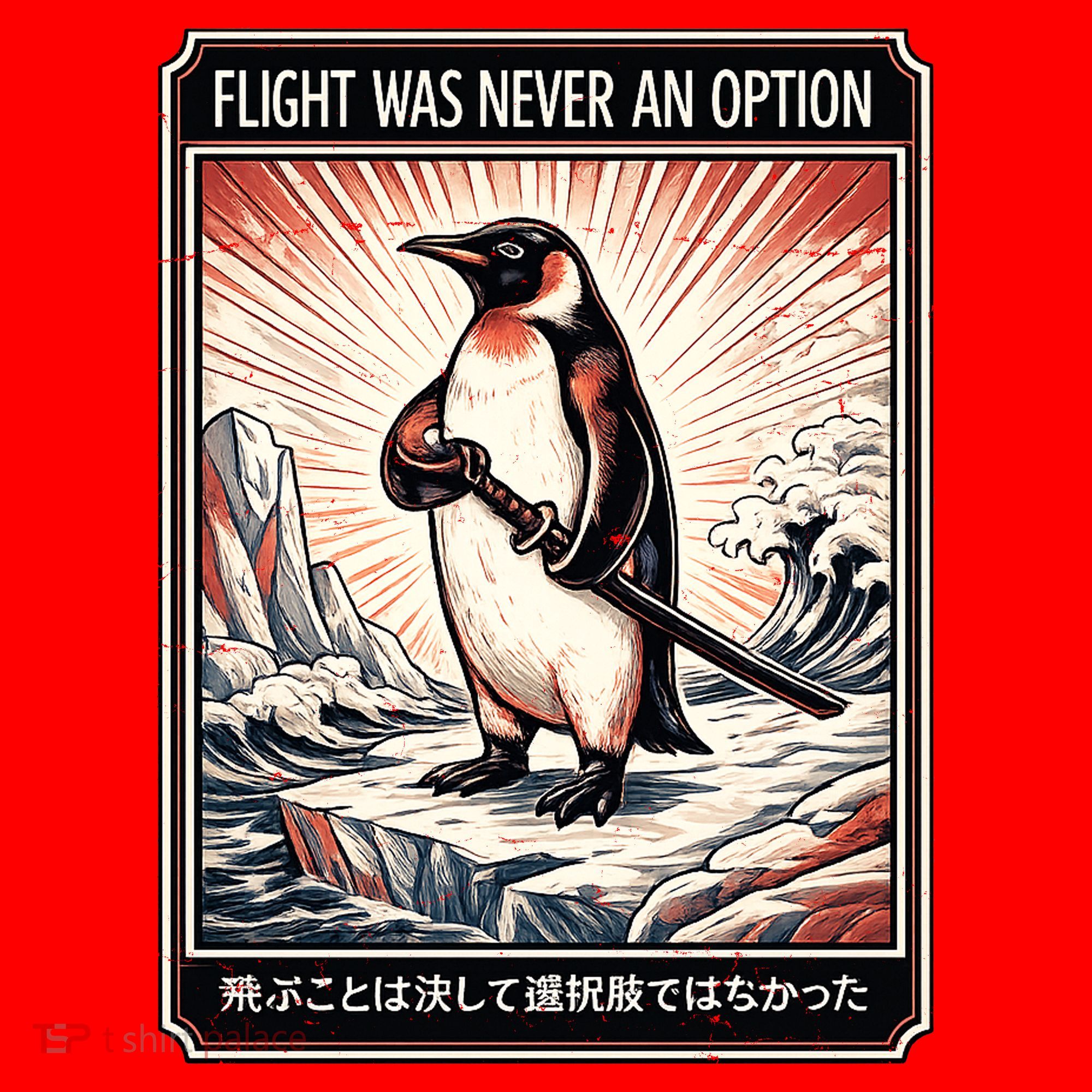 Flight Was Never An Option Funny Peguin Meme Santa Hat