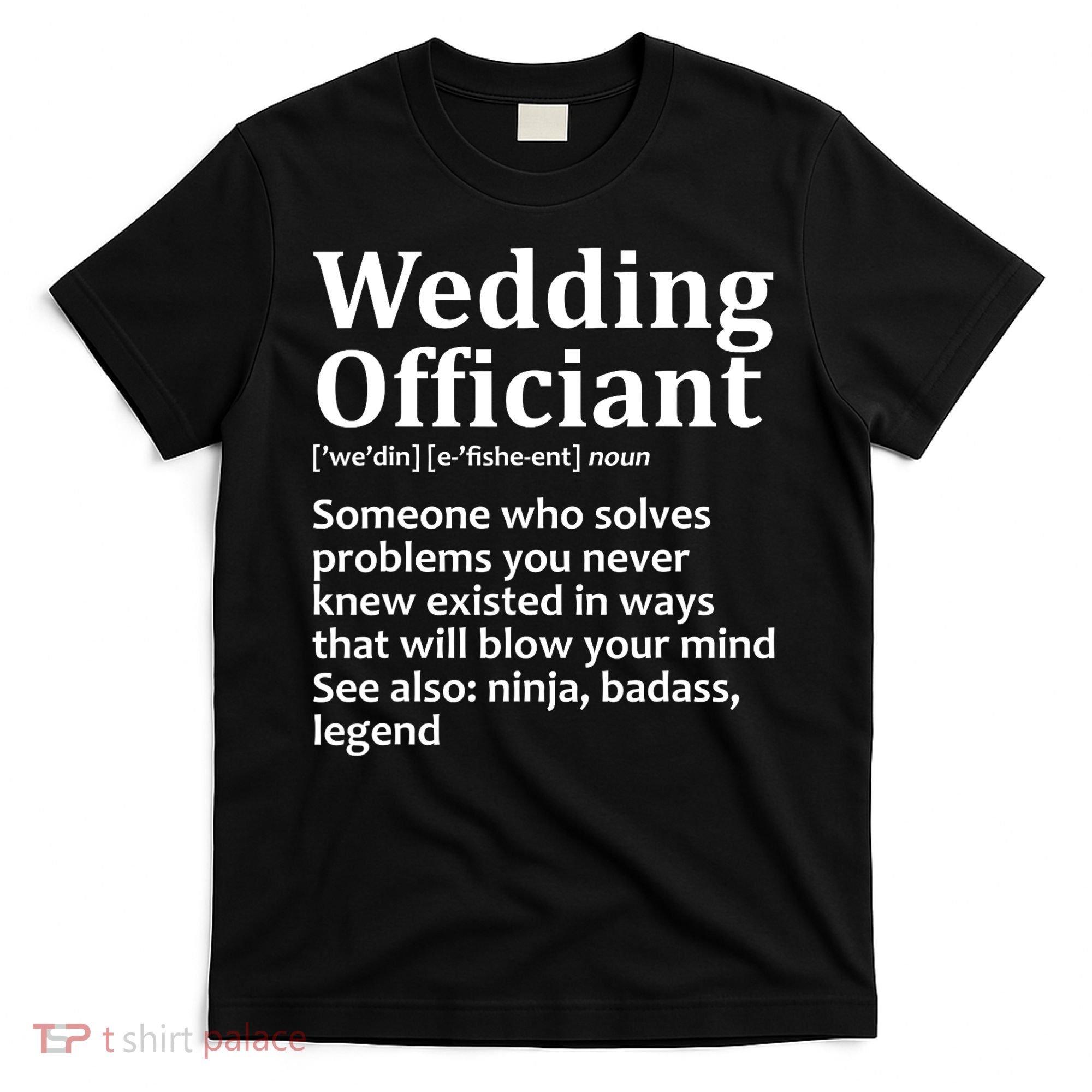 Funny Wedding Officiant Art For Women Marriage T-Shirt