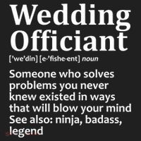 Funny Wedding Officiant Art For Women Marriage Beanie thumb 2