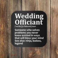 Funny Wedding Officiant Art For Women Marriage Coaster thumb 0