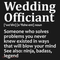 Funny Wedding Officiant Art For Women Marriage Women's Hoodie thumb 2