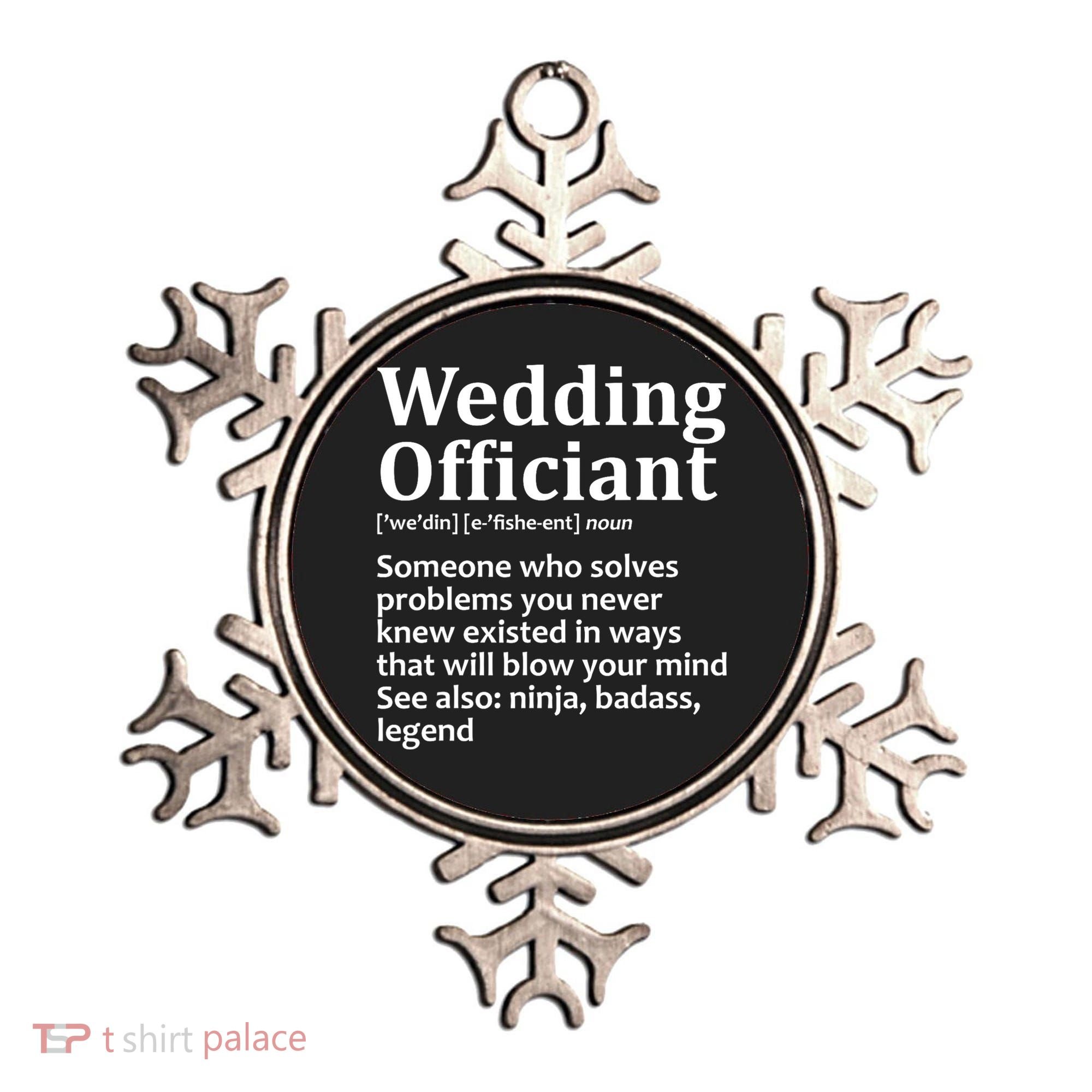 Funny Wedding Officiant Art For Women Marriage Ornament