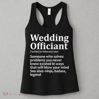 Funny Wedding Officiant Art For Women Marriage Women's Tank Top thumb 3