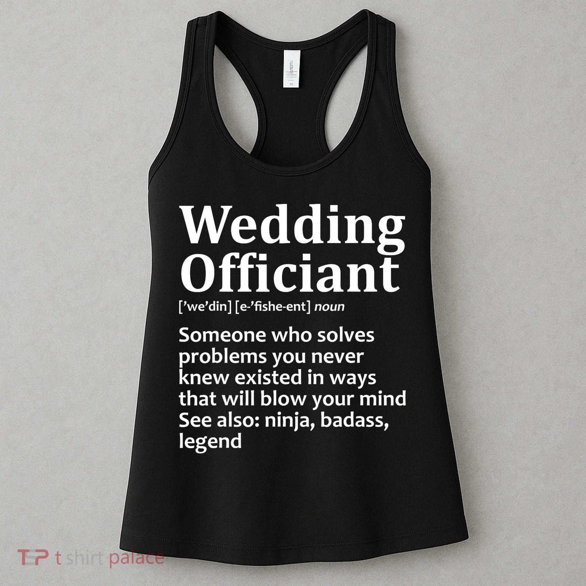 Funny Wedding Officiant Art For Women Marriage Women's Tank Top