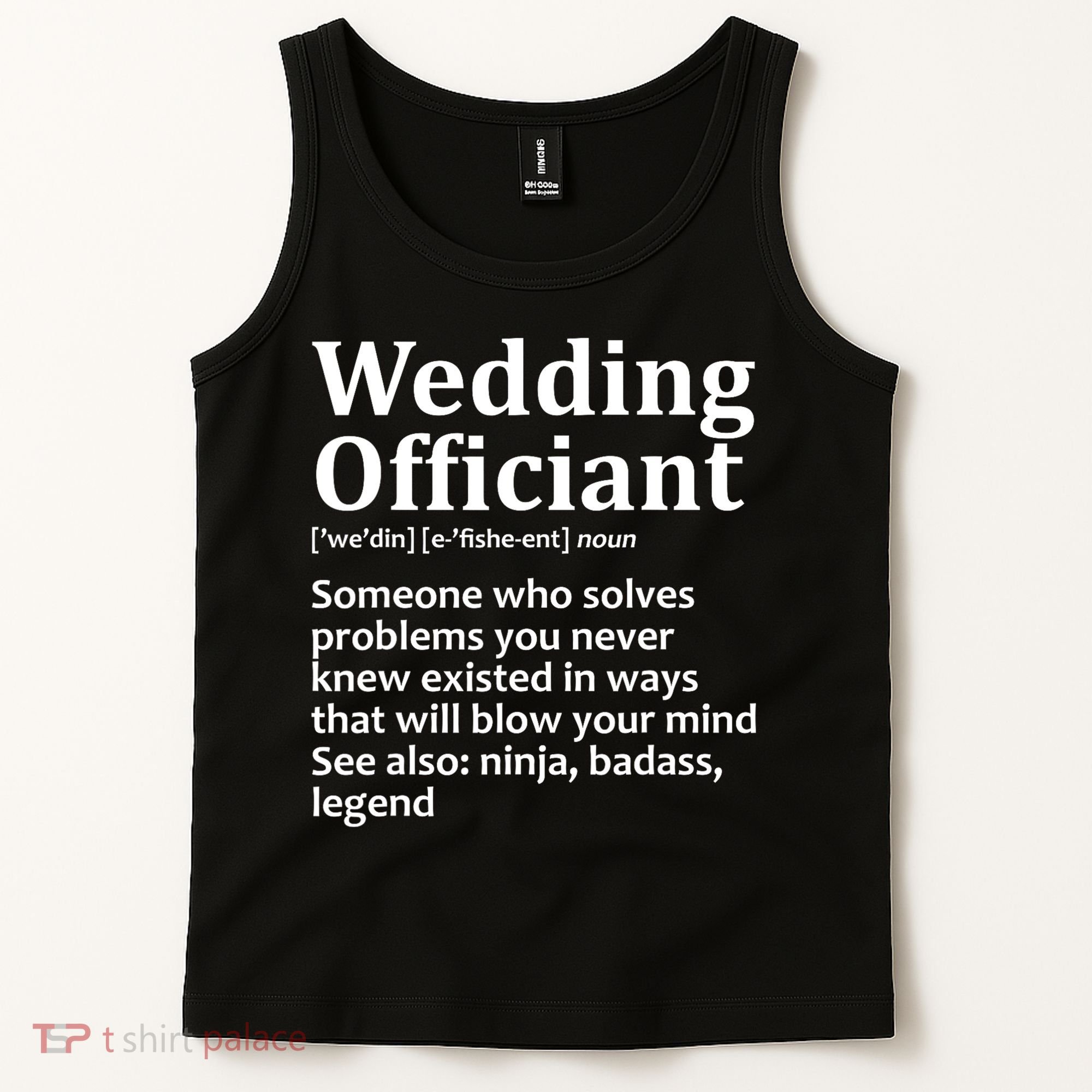 Funny Wedding Officiant Art For Women Marriage Tank Top