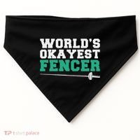Fencing Worlds Okayest Fencer USA-Made Doggie Bandana thumb 0