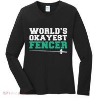 Fencing Worlds Okayest Fencer Women's Long Sleeve Shirt thumb 0