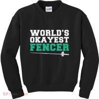 Fencing Worlds Okayest Fencer Kids Sweatshirt thumb 0
