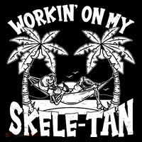 Funny Workin On My Skele Tan Vacation Skeleton Women's Hoodie thumb 2