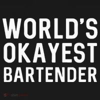 Funny Worlds Okayest Bartender Barmaid Barkeeper Men Women Mousepad thumb 1