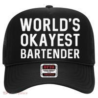Funny Worlds Okayest Bartender Barmaid Barkeeper Men Women Hat thumb 0