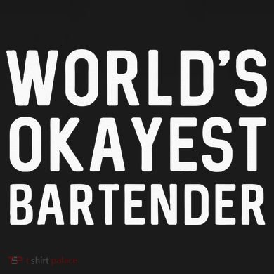 Funny Worlds Okayest Bartender Barmaid Barkeeper Men Women Women's Tri-Blend 3/4-Sleeve Raglan Shirt