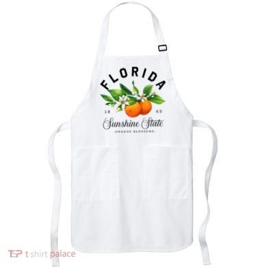 Florida Watercolor Orange Blossoms Apron