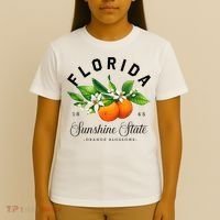 Florida Watercolor Orange Blossoms T-Shirt thumb 4