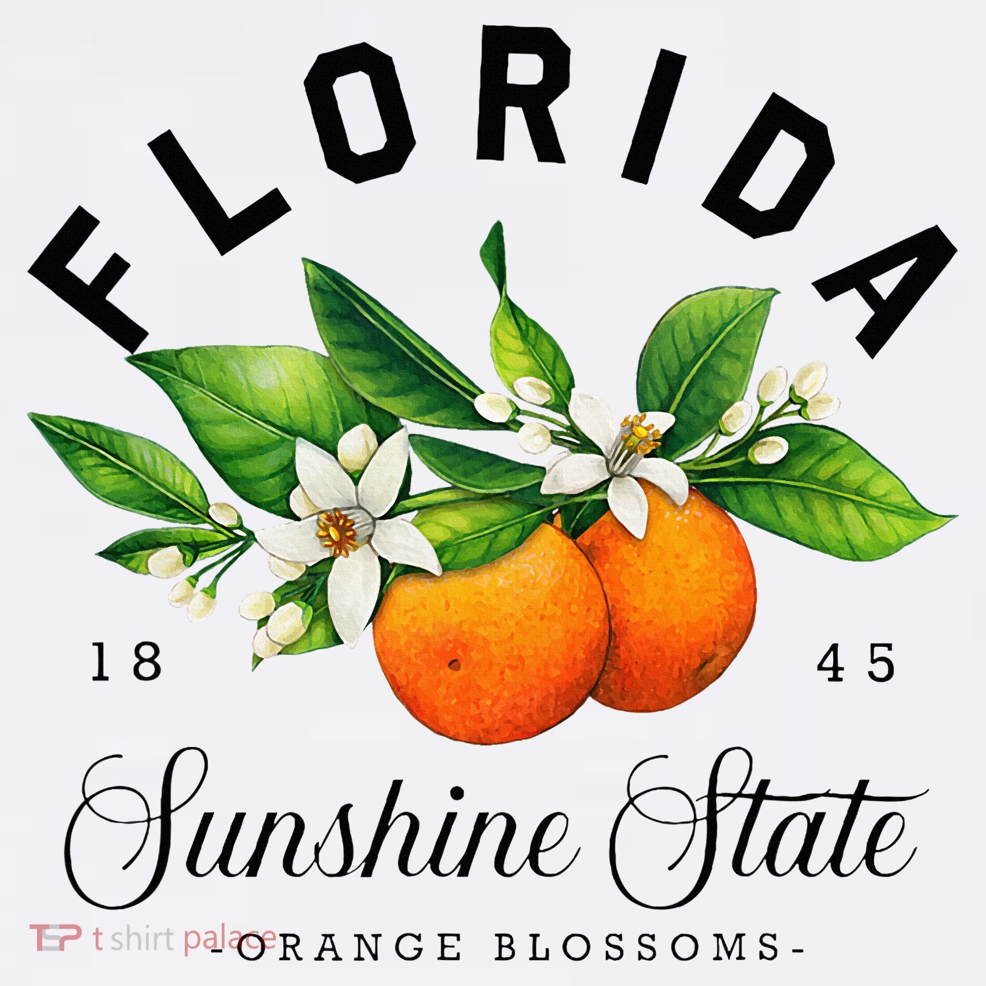 Florida Watercolor Orange Blossoms T-Shirt