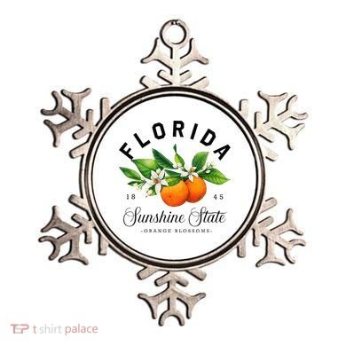 Florida Watercolor Orange Blossoms Ornament