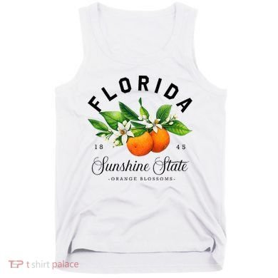 Florida Watercolor Orange Blossoms Tank Top