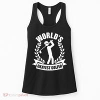 Funny Worlds Okayest Golfer Women's Tank Top thumb 0