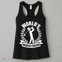 Funny Worlds Okayest Golfer Women's Tank Top thumb 3